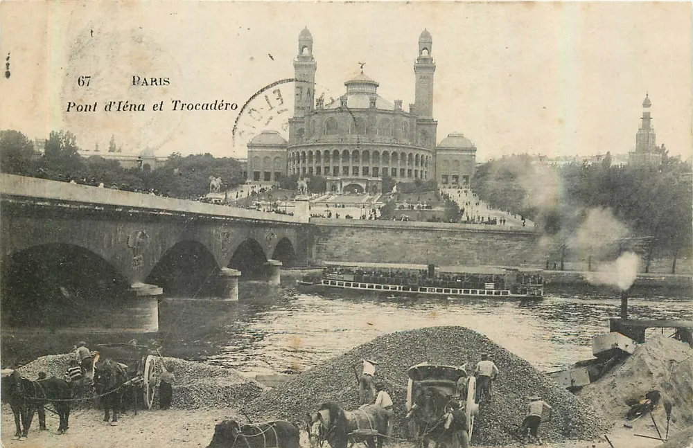 Pont d'Iéna et Trocadéro — Paris — éditeur inconnu, n° 67 - Recto