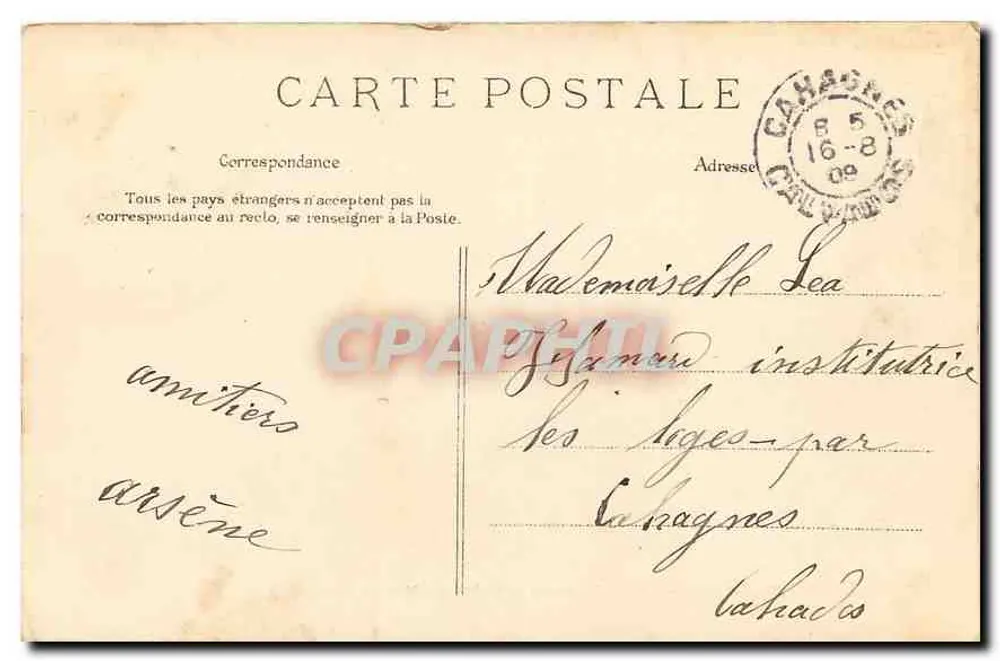 Schloss Fontainebleau — Salon der Madame de Maintenon — Verlag É. L. D., n° 274 - Rückseite