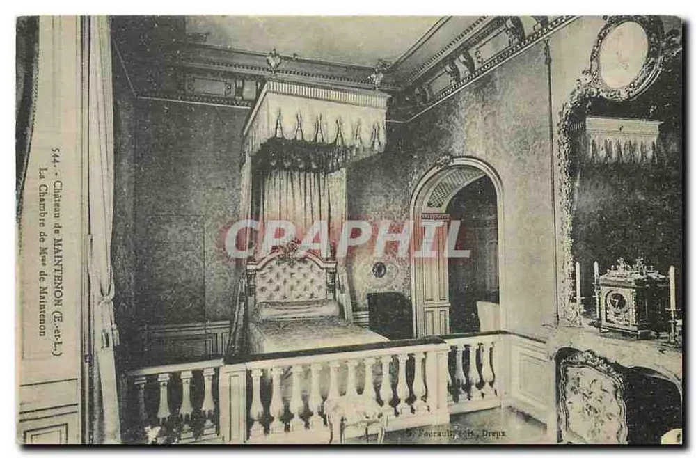 Chambre de Maréchal de Maintenon — Château de Maintenon (Eure-et-Loir) — Fourniès & Dreux, n° 544 - Recto