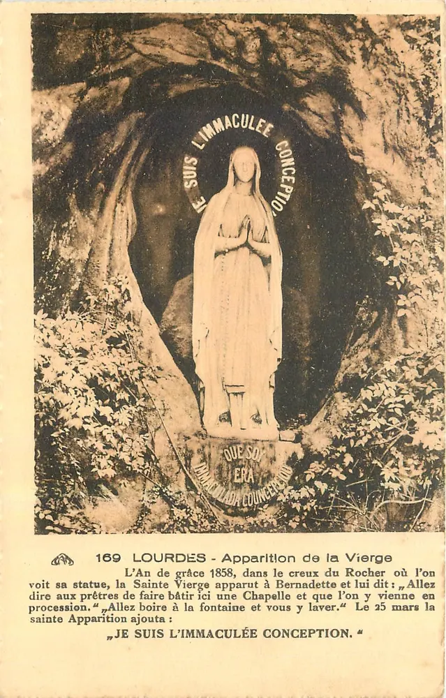 Lourdes - Aparecção da Virgem — 169 - Frente