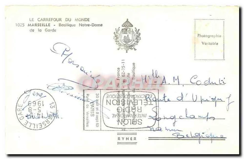 Basilique Notre-Dame de la Garde — Marseille — Le Carrefour du Monde - Verso