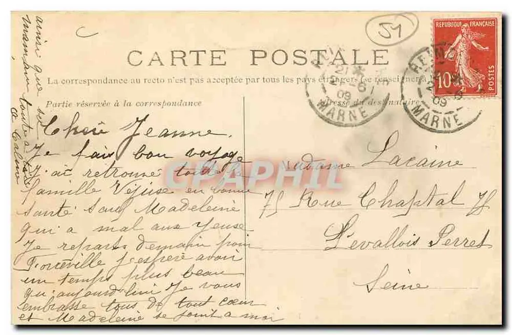 Reims — A Estação — Editor anônimo, n° 47 - Verso