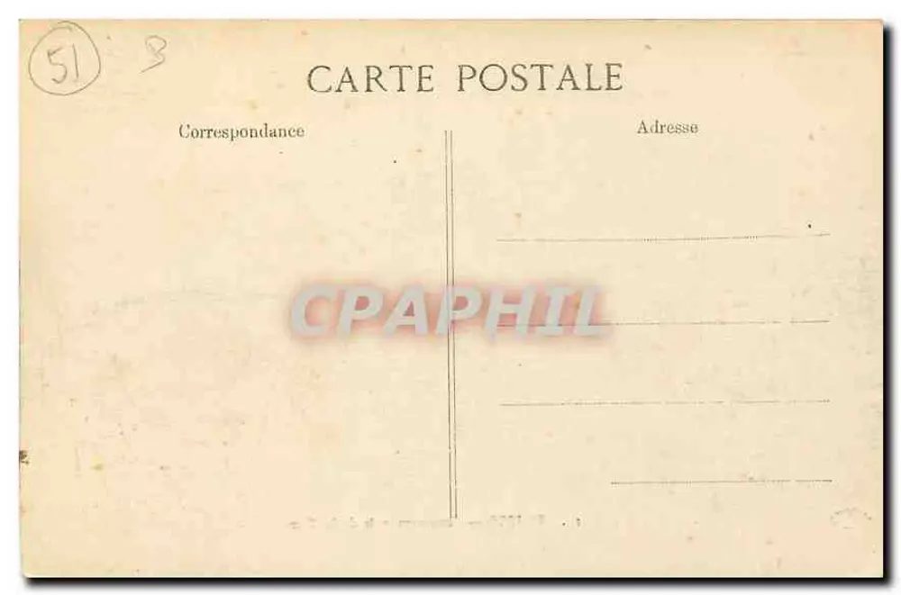 Reims — Panorama tirado da Estação — Editor E.D. n°12 - Verso