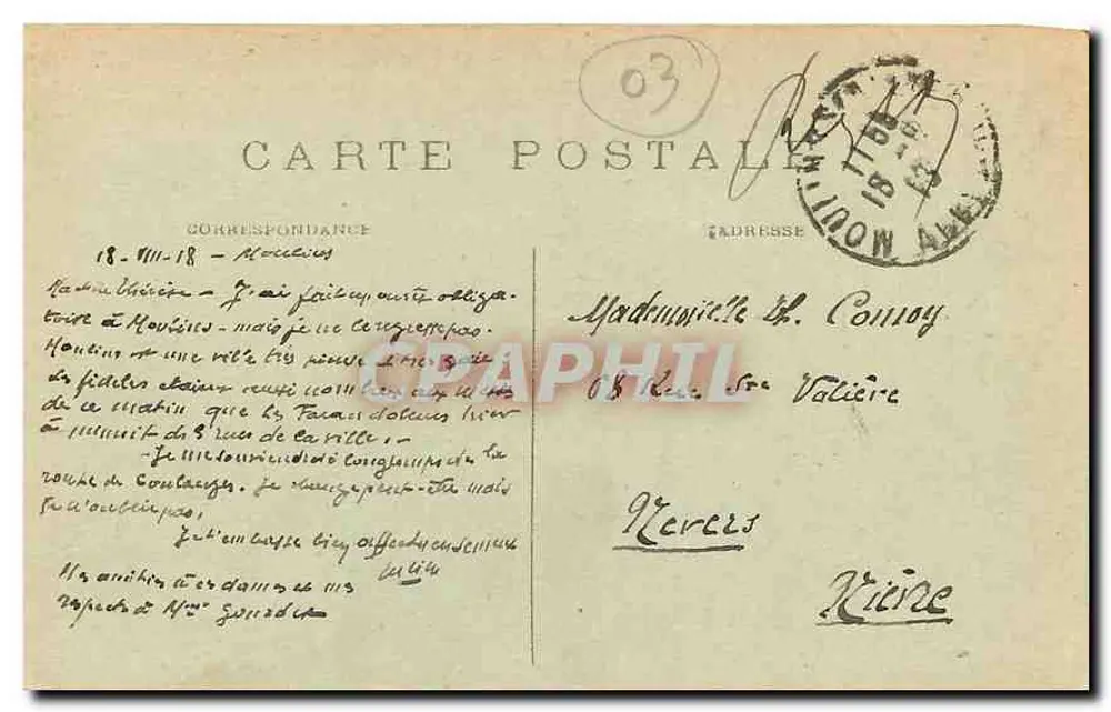 Moulins — De Kathedraal en het Abside — Ed. Mathien, n°11 - Achterkant