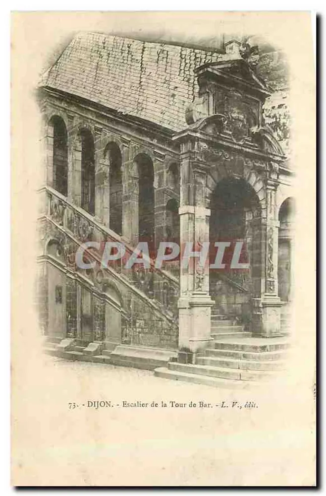 Dijon - Escalier da Torre de Bar - L. V., édi. - Frente