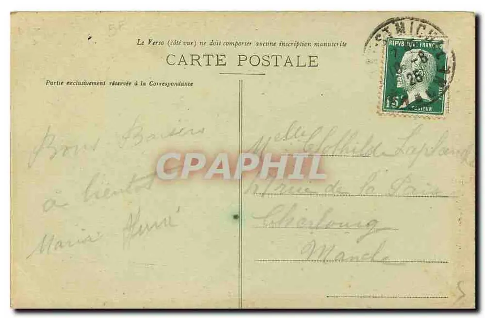 Mont Saint-Michel — Côte d'Émeraude, G. F. — Édition Graitin, St-Male (L.-M.-V.) - Verso
