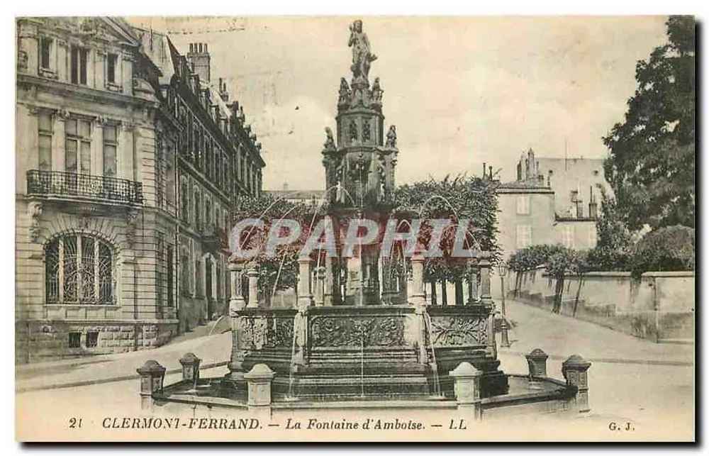 Clermont-Ferrand — La Fontaine d'Amboise — G. J. - Recto