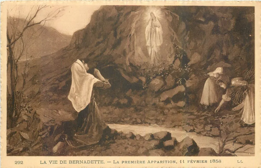 A Vida de Bernadette — A primeira aparição, 11 de fevereiro de 1858 — LL, n° 2992 - Frente