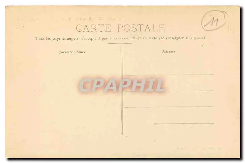 Ciudad de Carcassonne — Subida a la Puerta d'Aude — Robineau, Ed. 1907 - Reverso