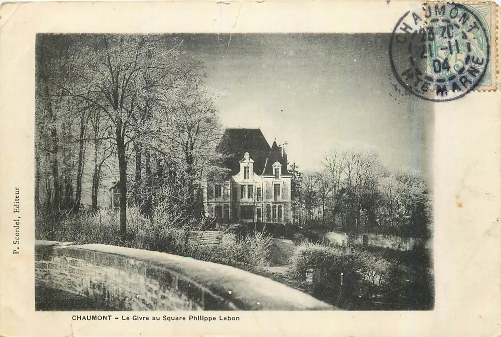 Chaumont — Le Givre au Square Philippe Lebon — P. Scordel, Editeur - Recto