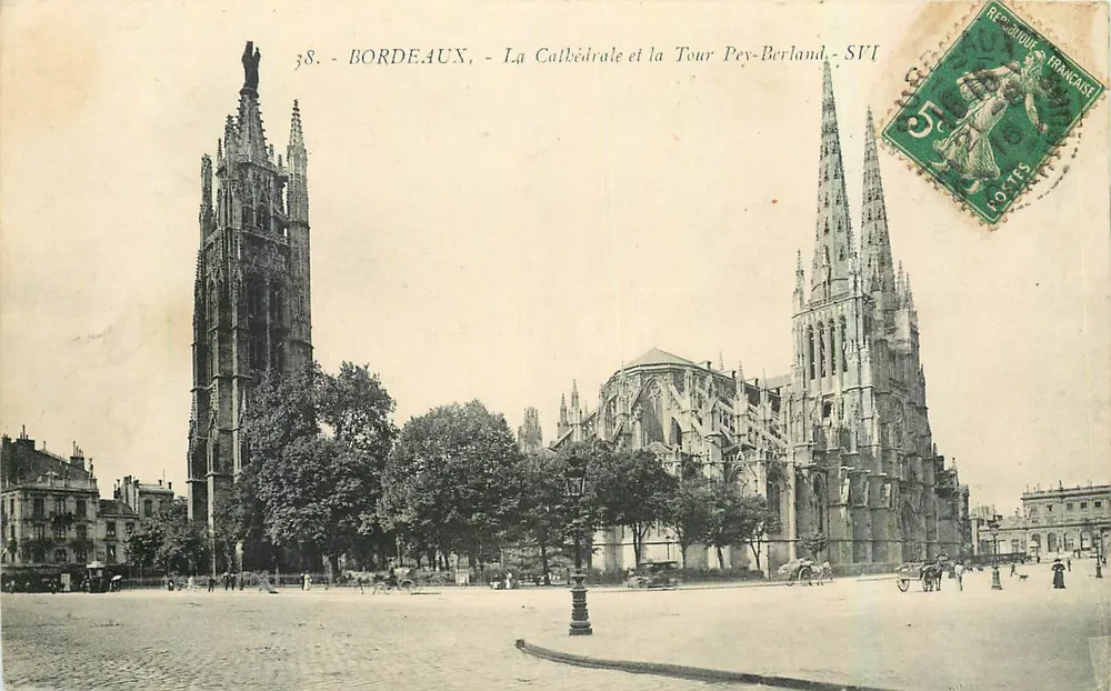 Bordeaux - Die Kathedrale und die Turm Pey-Berland - S.V.I. - Vorderseite