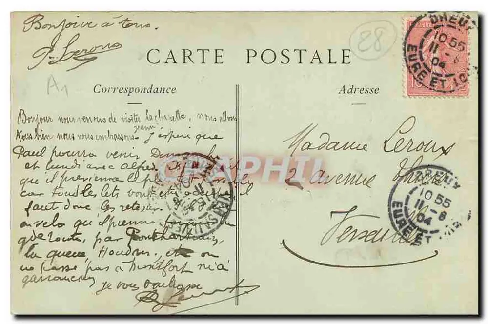 Dreux — Kapelle Saint-Louis, das Grab von Louis-Philippe — Sammlung der Magasins Réunis - Rückseite