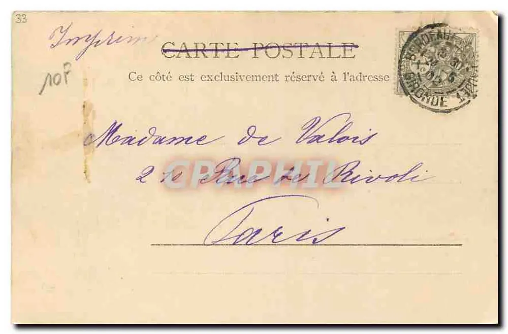 O Jardim Público — Bordeaux — R. & J. D. 10482 g - Verso