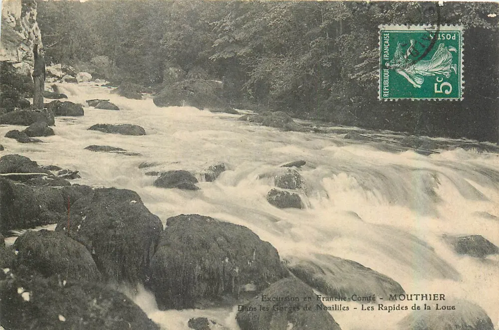 Os Rápidos da Loue — Nas Gorges de Noaillles — MOUTHIER - Frente