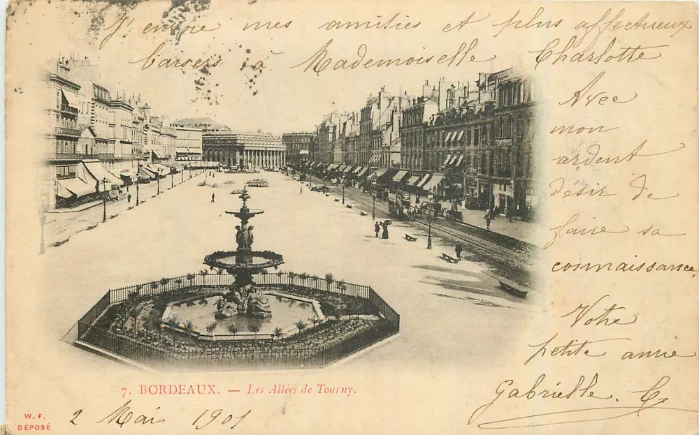 Bordeaux — As Avenues de Tourny — W.F. Déposé - Frente