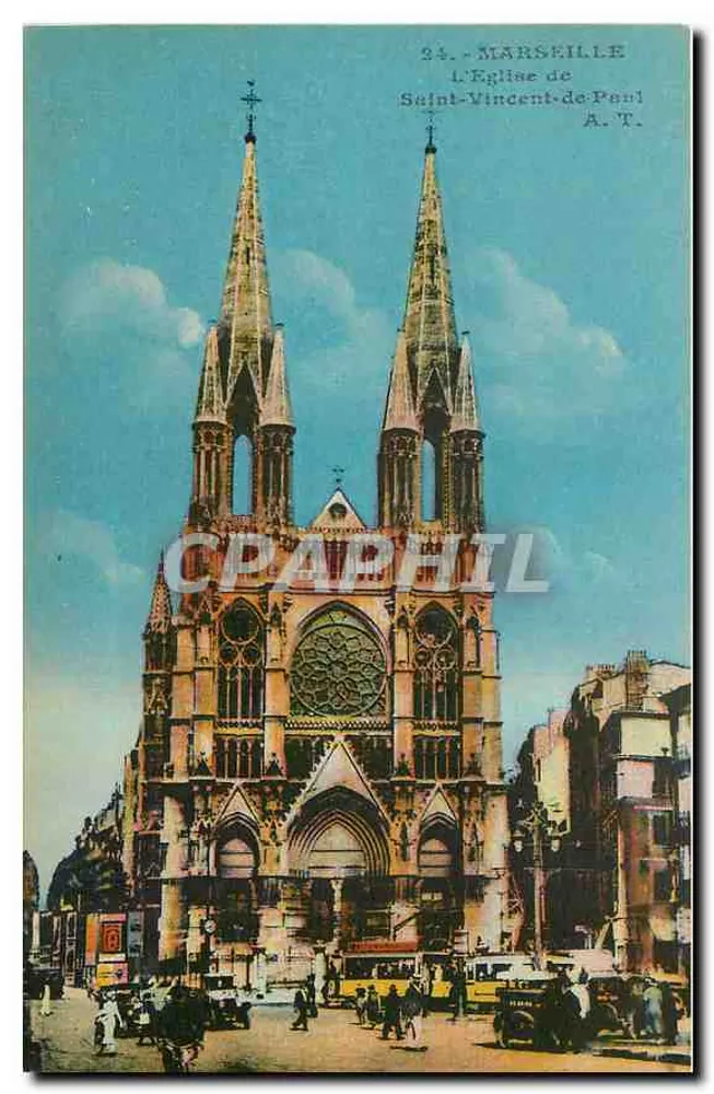 Marselha — A Igreja de São Vicente de Paulo — A.T. n°24 - Frente