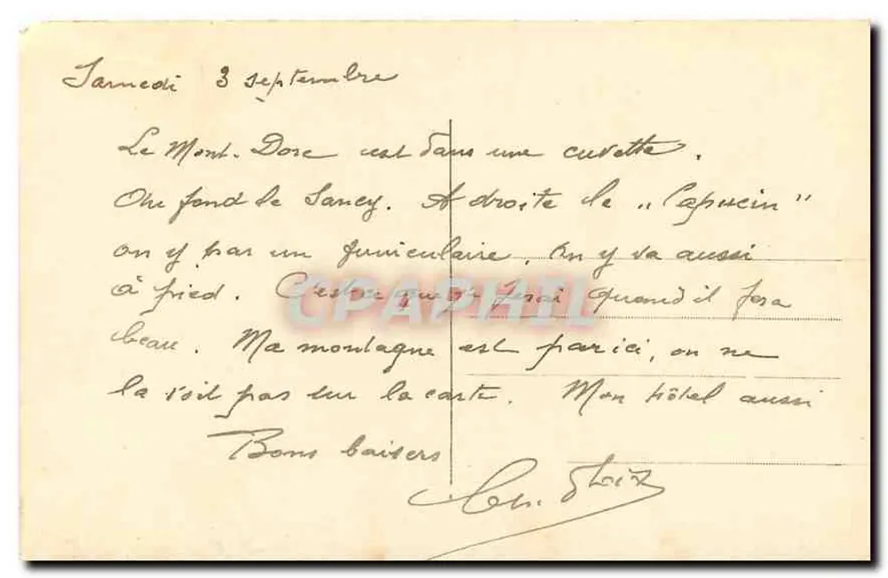 Mont-Dore — Vista geral — G.d'O. n°9 - Verso