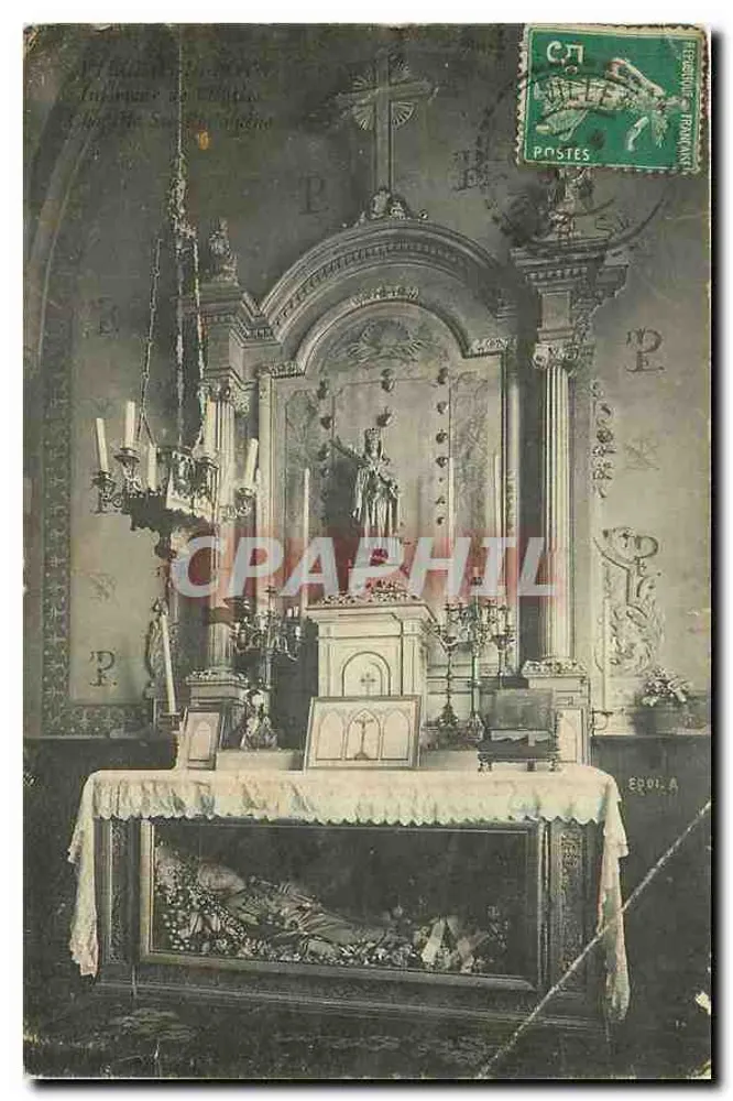 Innenraum einer Kirche — Altar mit Statue eines Heiligen — Verlag E. Delérimade, Villeret-les-Bosses - Vorderseite