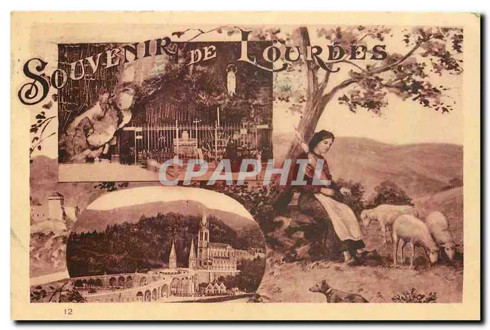 Lourdes — Lembrete de Lourdes — Cliché Labouche frères - Frente