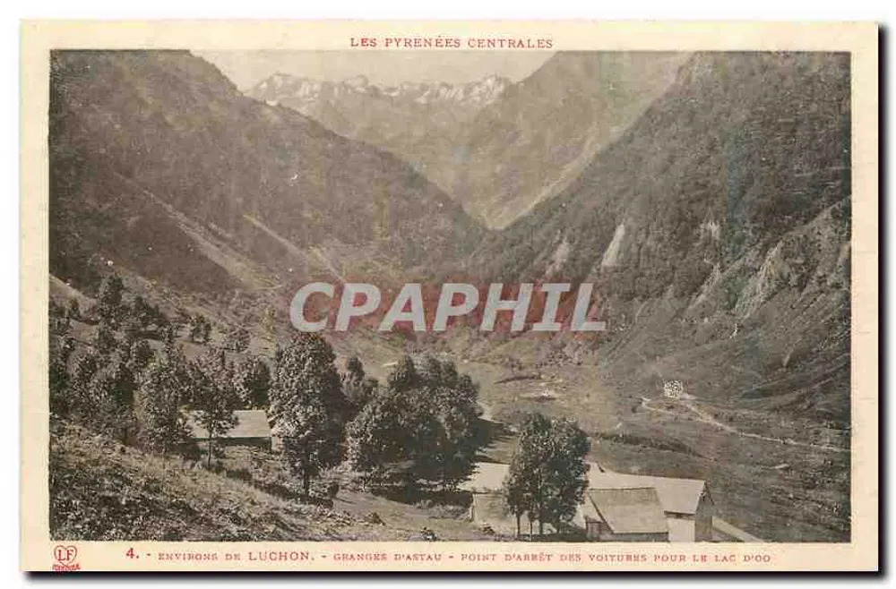 Umgebung von Luchon - Granges d'Astau - Haltestelle für den See d'Oò - Vorderseite