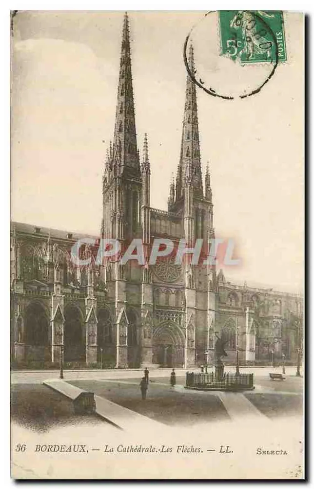 Bordeaux — A Catedral. As Flechas. — LL. SELECTA - Frente