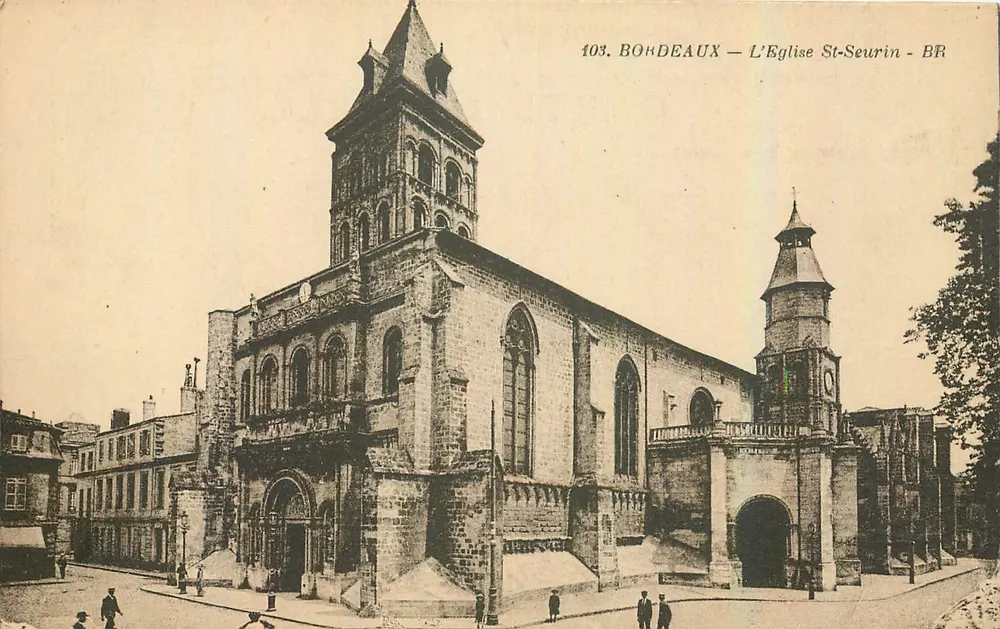 Bordeaux — A Igreja de São Seurino — Bloc Frères, Bordeaux, n° 103 - Frente