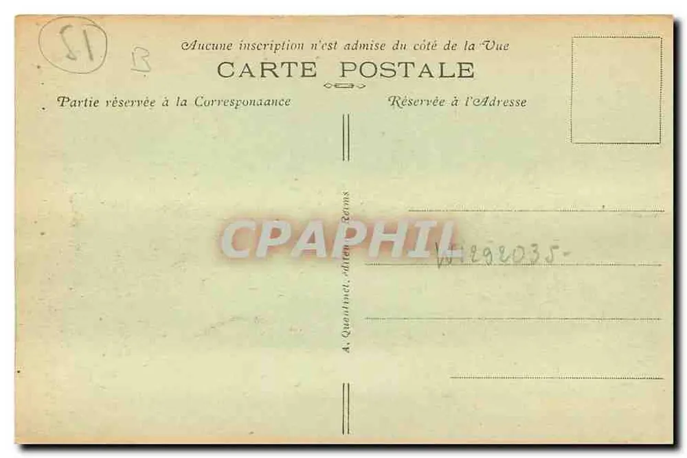 Reims — O Hotel de Ville — n° de série 130 - Verso