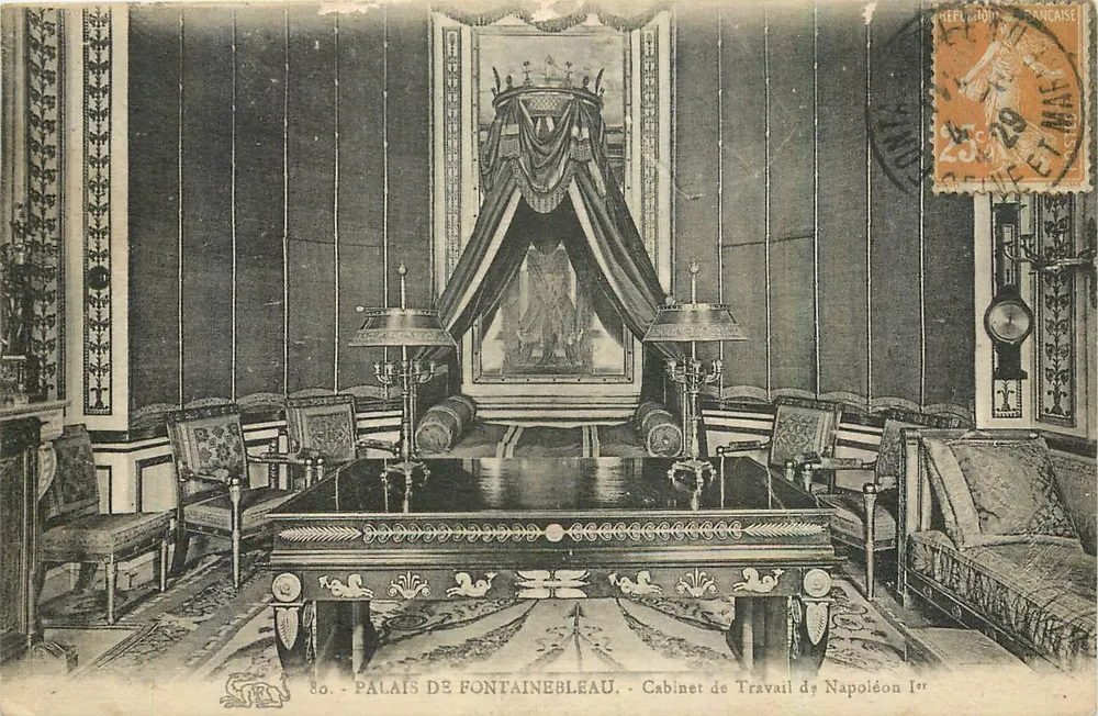 Schloss Fontainebleau — Arbeitszimmer Napoleons I. — Verlag: Schloss Fontainebleau, Nr. 80 - Vorderseite