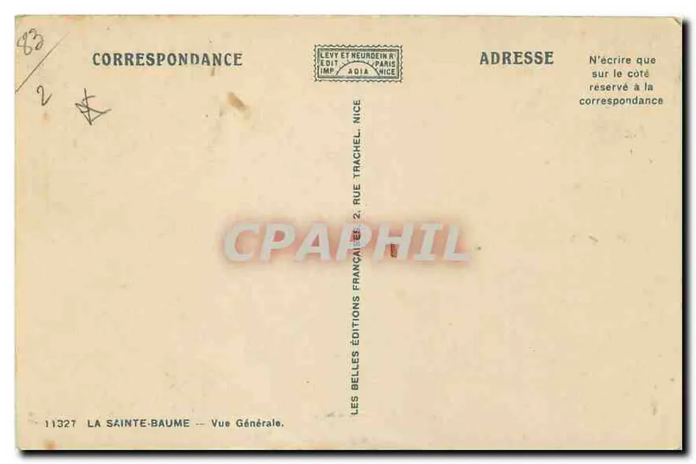 Adia — Vista Geral — Les Belles Éditions Françaises, Nice - Verso