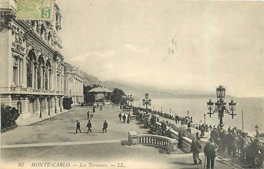 Monte-Carlo — Les Terrasses — LL. — Éditeur LL. n°83 - Recto