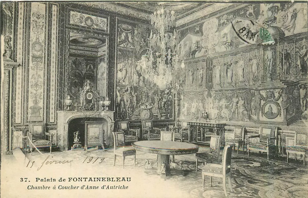 Schloss FONTAINEBLEAU — Schlafzimmer von Anne von Österreich — Nr. 37 - Vorderseite