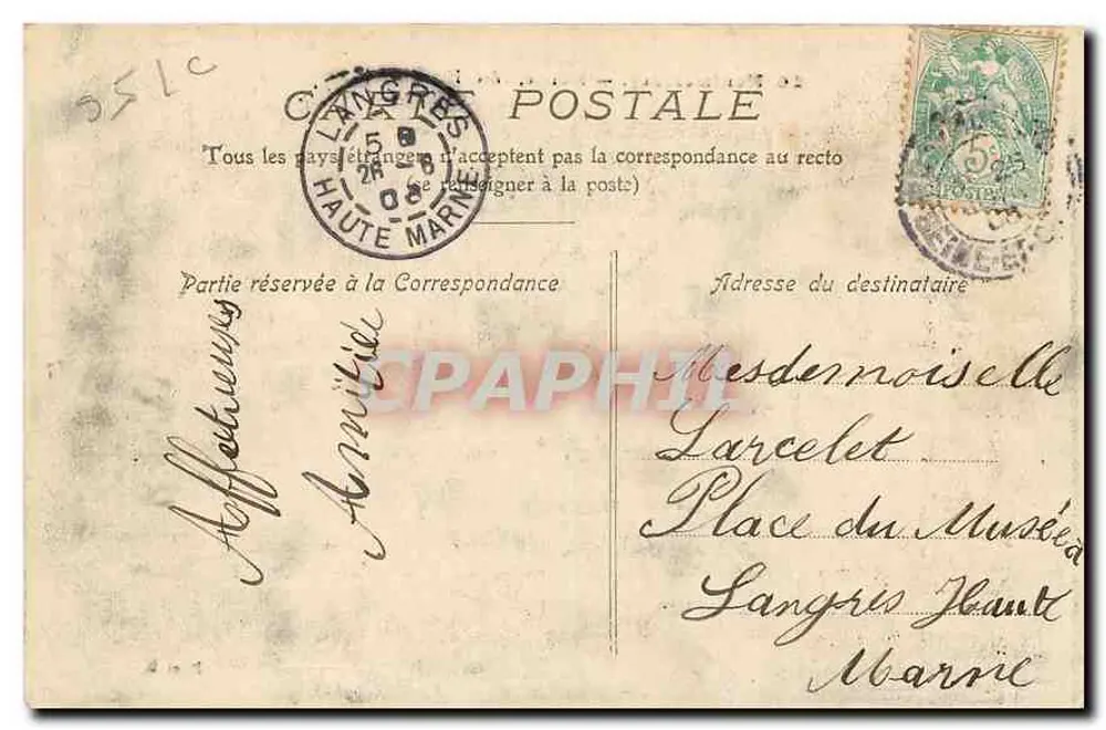 Montmorency — Mairie, côté Nord — P. et B. - Verso