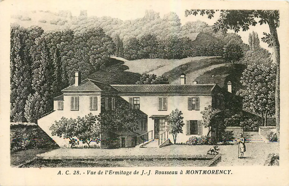 Ermitage de J.-J. Rousseau à Montmorency — vue d'après A.C. 28 - Recto