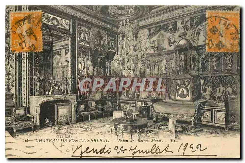 Schloss Fontainebleau — Salon des Reines-Mères — Lévy et Neudieux Décines, Paris - Vorderseite