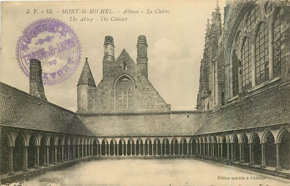 Mont-Saint-Michel - Abadia - O Cloître — J.P. 45, Edição especial na Abadia - Frente