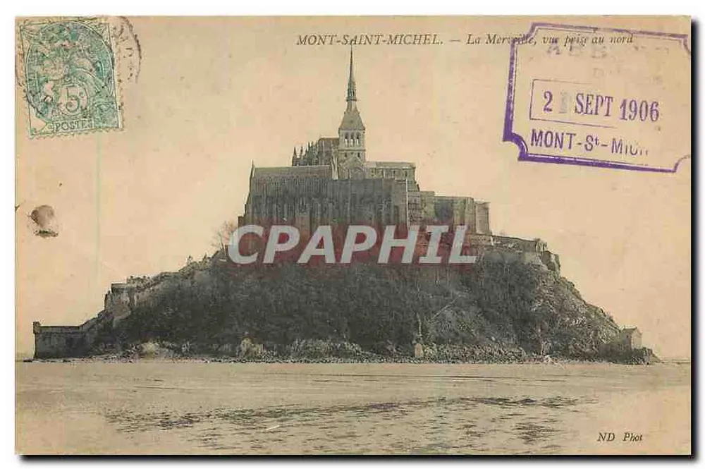 Mont-Saint-Michel — La Meriville, Ansicht vom Norden — ND Phot - Vorderseite