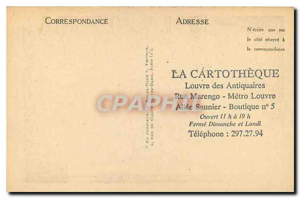 Stalles de son Eminence le Cardinal — Notre-Dame de Paris — ND. — N° 2236 - Verso