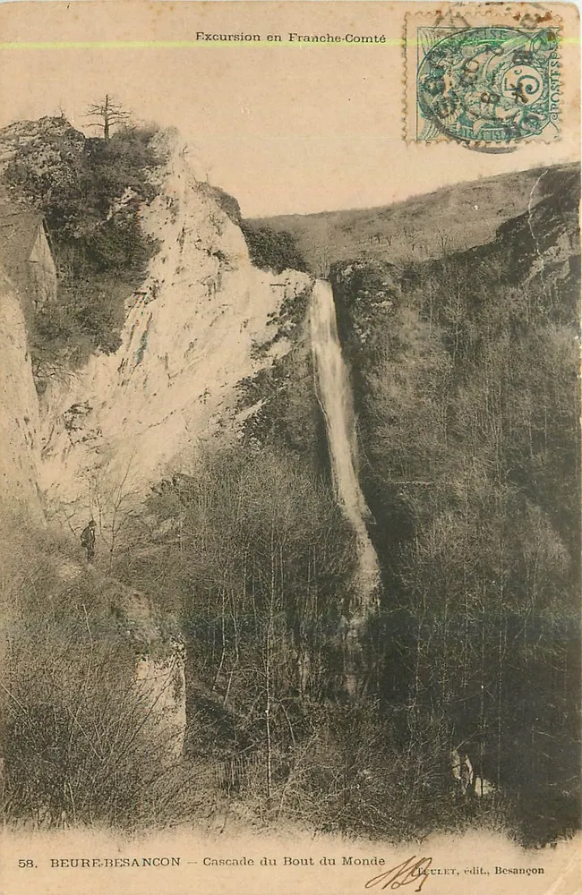 Beure-Besançon — Cascata do Fim do Mundo — Editor: Leulet, Besançon - Frente