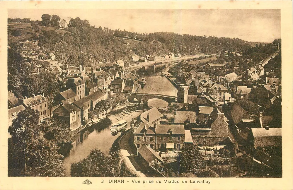 Dinan - Vista tirada do Viaduto de Lanvallay — 3 - Frente
