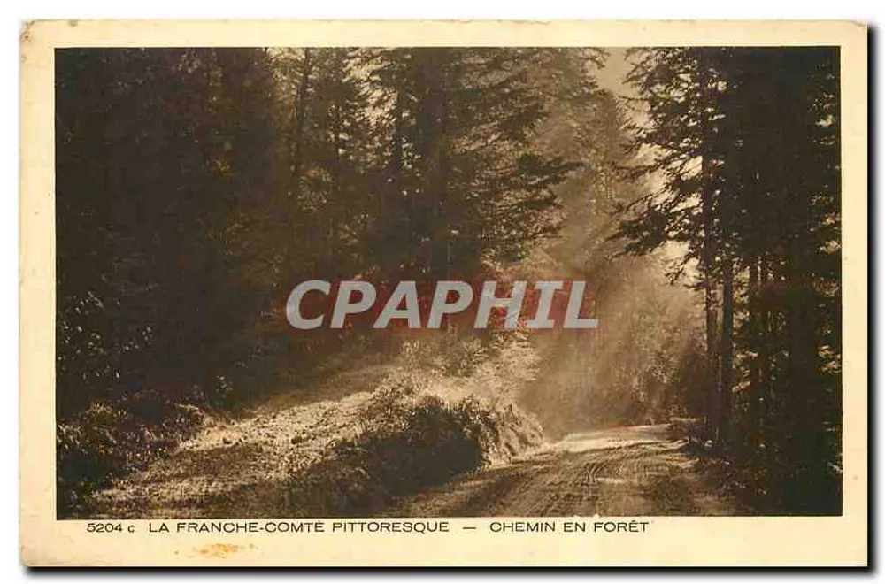 La Franche-Comté pittoresque — Pad door het bos — Braun & Cie, Imp. Edit. La Franche-Comté - Voorkant
