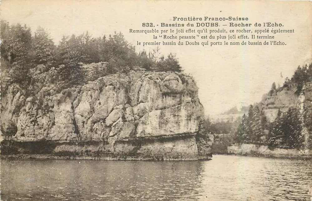 Bassins du Doubs — Rocher de l'Echo — Grenze Frankreich-Schweiz - Vorderseite
