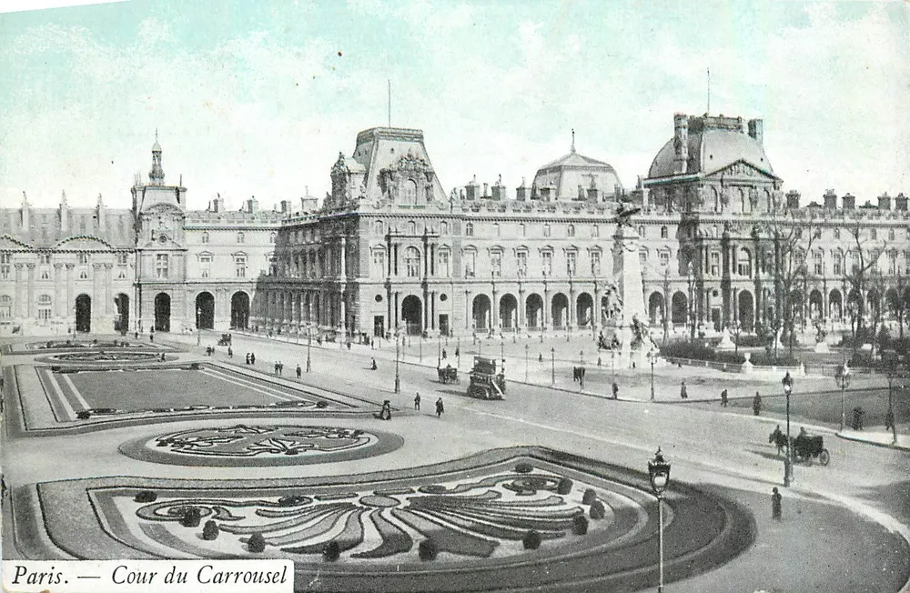 Paris. — Cour du Carrousel — A.B. - Frente