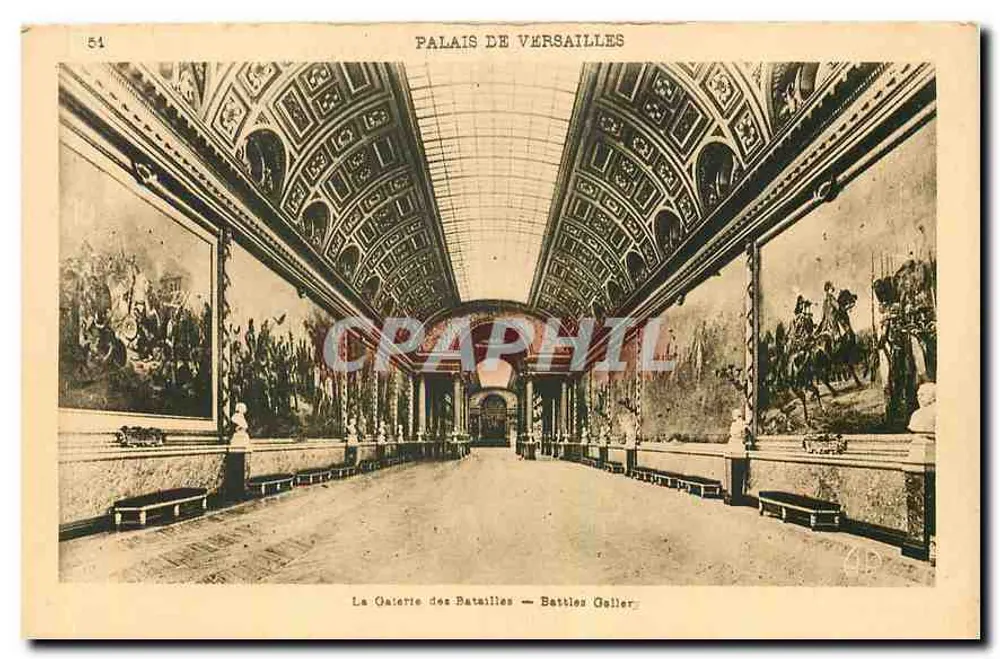 Palais de Versailles — La Galerie des Batailles — E. Papeghin, Paris - Recto