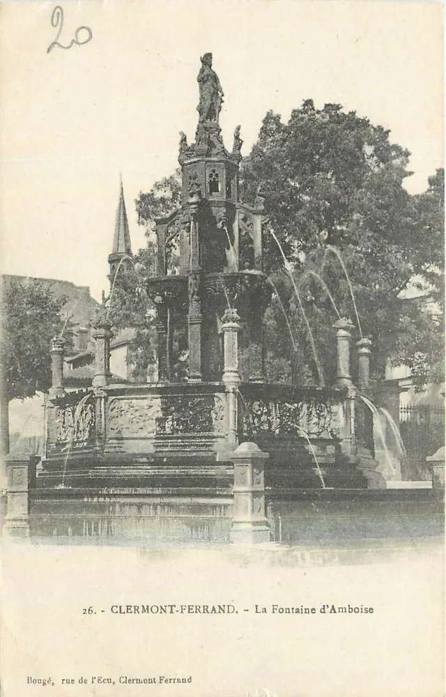 Clermont-Ferrand — La Fontaine d'Amboise — Bougé, rue de l'Écu - Recto