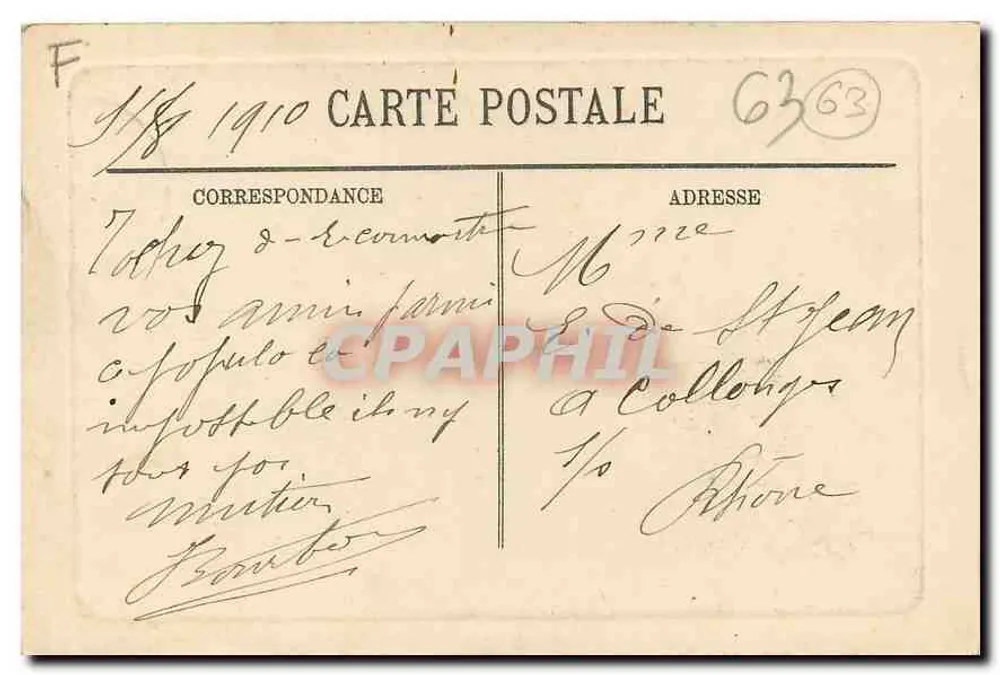 Vernière Falls — Mont-Dore — L.L. publisher - Back