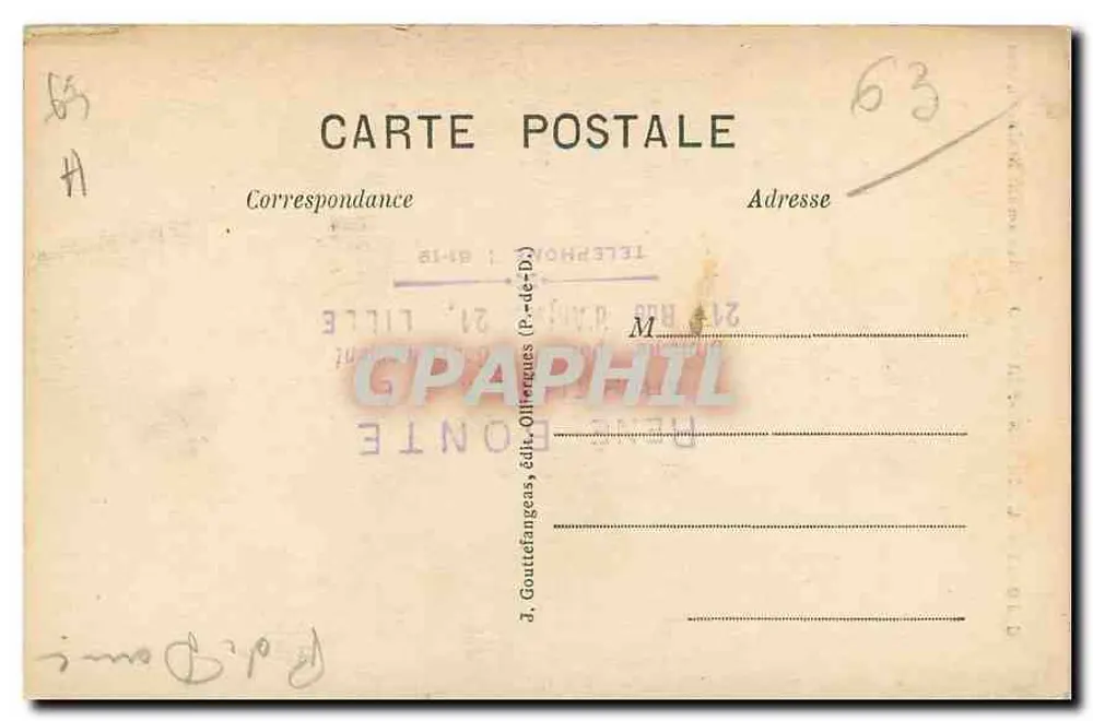 Clermont-Ferrand — Monumento a Blaise Pascal — G. d'O. 1200 - Verso
