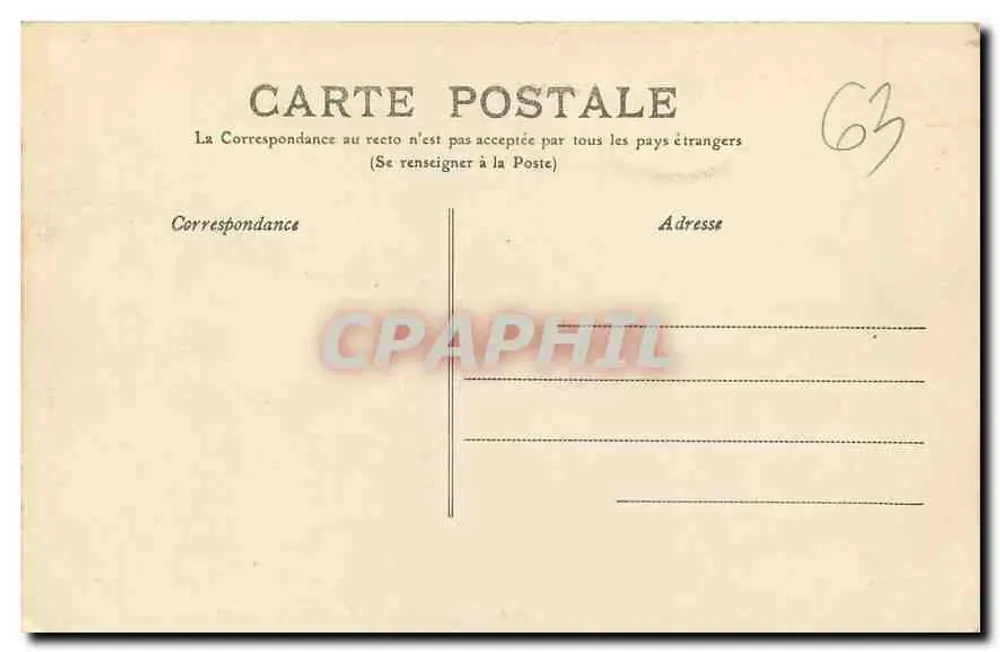 La Bourboule — O Lago da Barragem — L'Auvergne, editor I.L., n° 241 - Verso