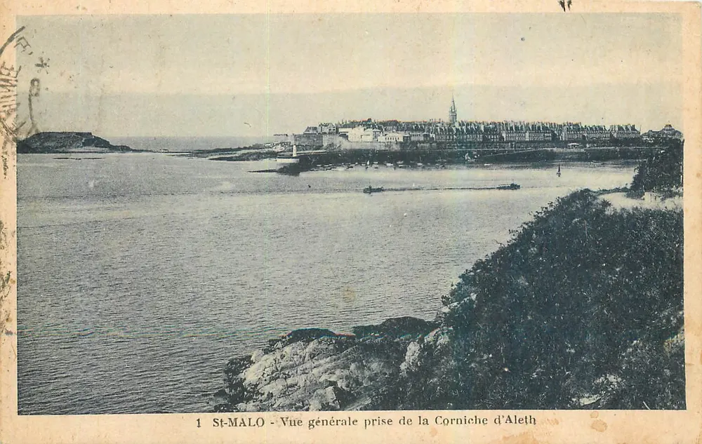 St-Malo - Allgemeiner Blick vom Corniche d'Aleth — Edition R. La Pêche, St-Malo, n°1 - Vorderseite