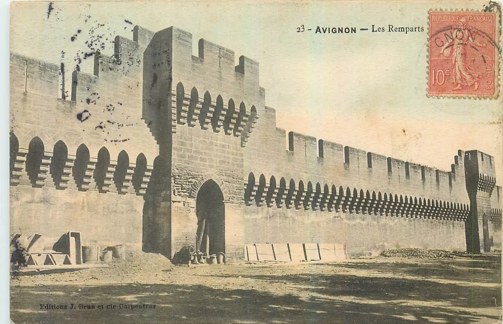 Avignon — Os Muros — Edições J. Brun e Cie Carpentras, n°23 - Frente