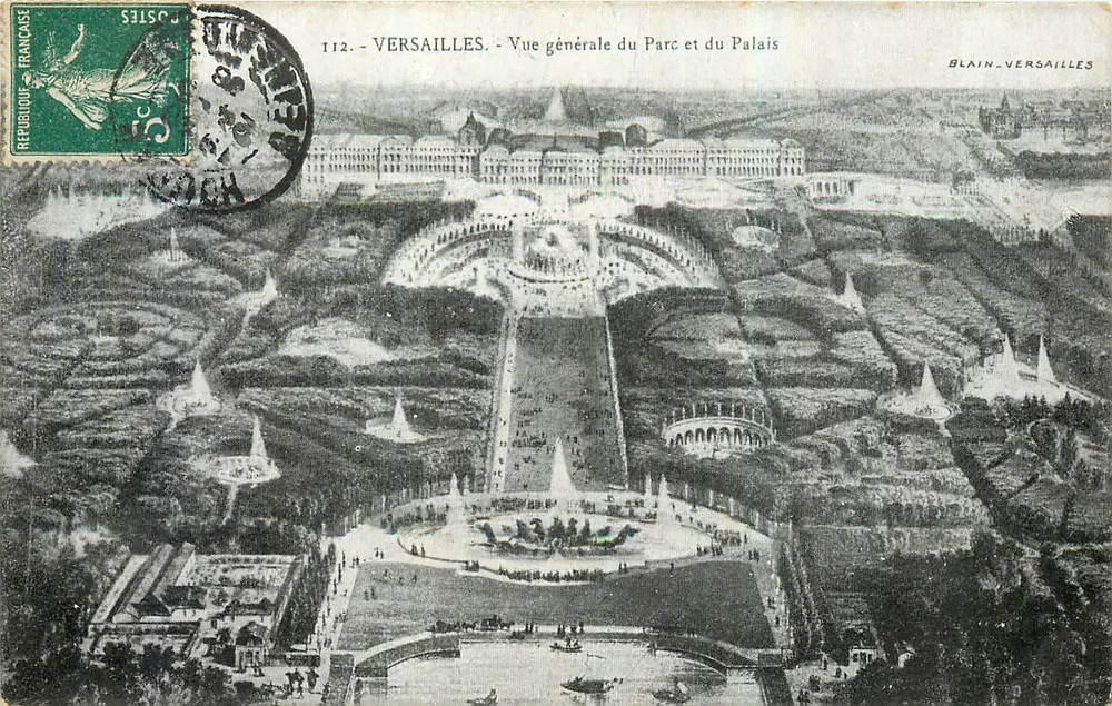 Versailles — Vue générale du Parc et du Palais — Blain-Versailles, n°112 - Recto